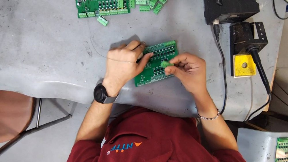 Source footage from pcb assembly